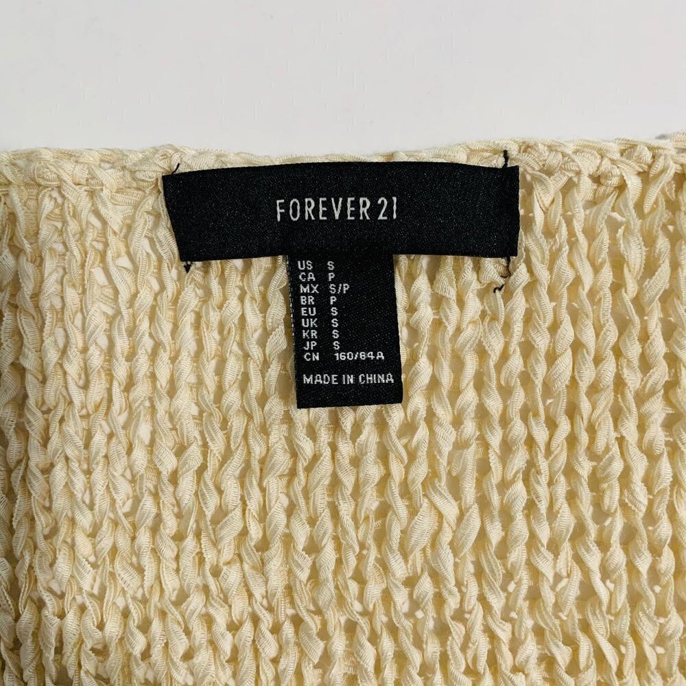 Forever 21 Beige Sleeveless Cardigan Size S - Picture 8 of 8